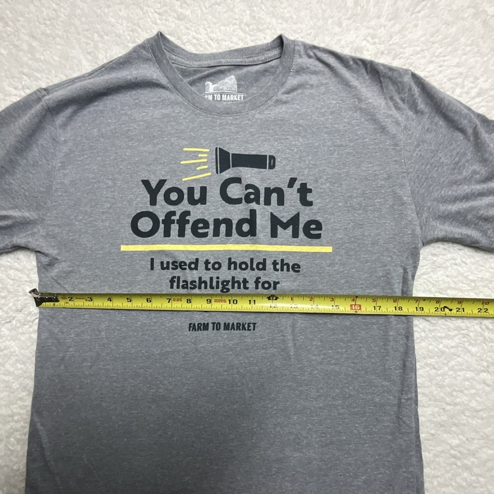 Farm To Market Gray Jersey Graphic Men's Crew Neck Short Sleeve T-Shirt Size S - Picture 5 of 7